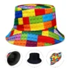 Personalized Building Block Puzzle Fisherman's Hat, Reversible Sun Hat, Foldable Stylish Bucket Hat, All-Season Bucket Hat, Suitable for Outdoor Activities and Casual Accessories