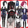 Arcane 2 Game LOL Vi Cosplay Women Black PU Leather Coat Costume Female Jacket Disguise Top Coats Party Halloween Carnival Party