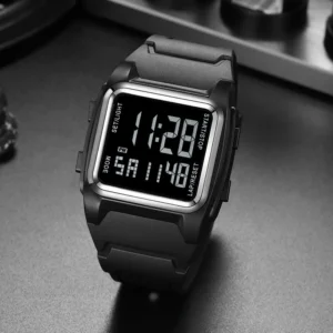 Electronic watch, outdoor sports square multi-function luminous student electronic watch