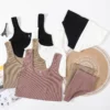 Seamless Women Lingerie Set Rib Bralette Sports Crop Top High Waist Briefs Panties Light Support Bra Sexy Underwear Set
