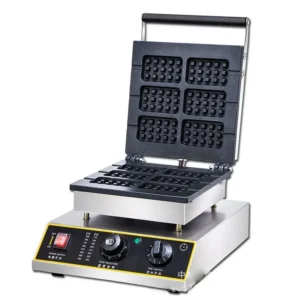 Electric baking and snack equipment, commercial scones machine, six-piece square ice cream waffle oven crispy crust machine