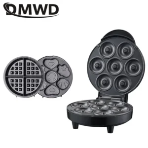 3in1 Breakfast Machine Double side heating Non-stick Grill Sandwich Waffle Maker Cartoon Cake Donut Baking Oven Dessert Toaster