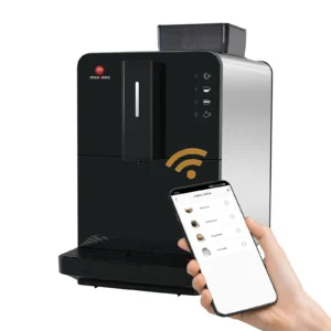 Mcilpoog HI01 Fully Automatic Coffee Machine, Compact Coffeemaker with Grinder , WiFi Connected, 4 Flavors for Home and Office.