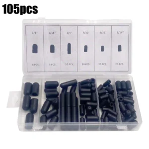 105PCS Rubber Vacuum Cap Plug Kit Assorted Vacuum Plugs Hose End Cap Modern Car Carburetor Vacuum Rubber Cover Plug Kit